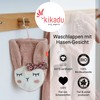kikadu Flannel Rabbit Rosé - Children's Wash Cloth Made from