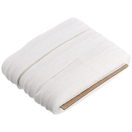 GARDINIA Universal Curtain Heading Tape Ruffle, Length: 10 Meters, Polyester, White