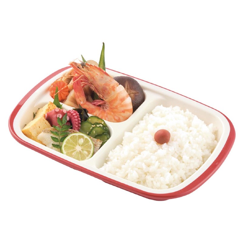 Komori Resin Tableware Bento Lunch Plate with Hood, Square Shape,