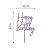 JIEEIN - Decoración para tarta de feliz cumpleaños, plástico morado,