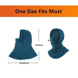 Fleece Balaclava Ski Mask Winter Face Mask for Men Women Face Cover for Cold Weather Gear Skiing Snowboarding, Green, One Size