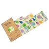 KOMBIUDA 3pcs Wraps Reusable Sandwich Wraps Preservation Organic Cotton Assorted
