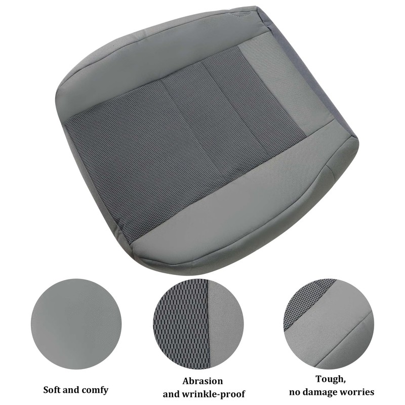 GXARTS Driver Side Bottom Lower Replacement Cloth Seat Cover Gray