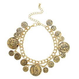 ROMAN GOLD COINS BRACELET Favour for Ancient Rome Greek Latin Party Favor