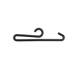 NAHANCO SH2-100 Plastic Sock Hangers, Curved Bar, 3 7/8", Black (Pack of 100)