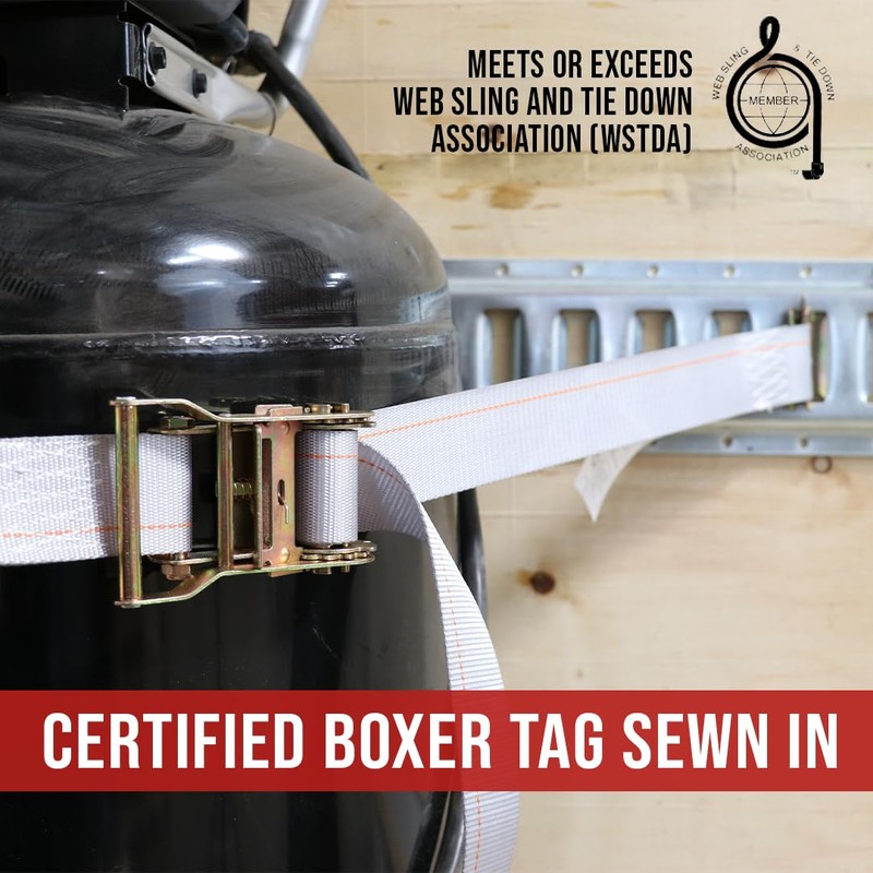 BoxerTool 2 Pack E-Track Ratchet Straps - 2" x 16ft