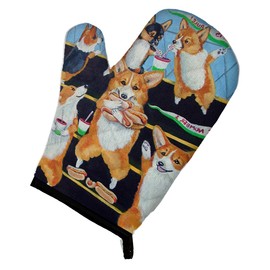 Caroline's Treasures 7286OVMT Go Team Corgi Pembroke Oven Mitt, Large, multicolor