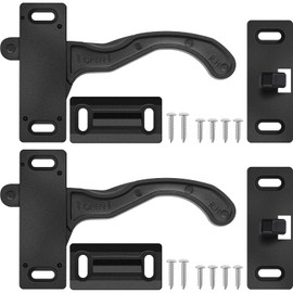 Tallew 2 Sets Rv Screen Door Latch Right Handle Replacement Kit Camper Screen Interior Door Latch Handle Kit with Screws for Rvs Travel Trailer Camper Motorhome Cargo