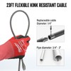 POPULO 120V Auto Feed Drain Auger,23 FT Drain Snake Suitable