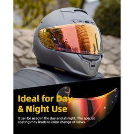 Soman CWR-1 Visor Replacements, RF-1200 Tinted Helmet Visor Shield Compatible with RF-1200 CWR-1 X14 Z7 RF-SR X-Spirit UV Protection (Transparent Revo Red)