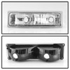 ACANII - For 1994-1998 Chevy Silverado Tahoe Suburban Chrome Bumper+Headlights+Signal