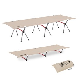 Naturehike ArmyWild Folding Camping Cot, Height Adjustable Ultralight Backpacking Cot, Portable Camping Bed for Camping Hiking Travel Home