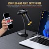 TEEMI 2D Barcode Scanner with Smart Stand USB Wired Handheld