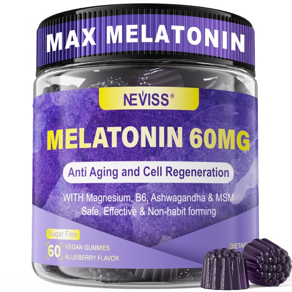 Antioxidant & Brain Support Melatonin 60mg 30mg for 50+ Adults