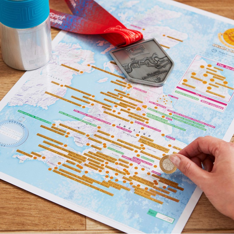 Maps International Scratch Off Marathon Map - UK & Ireland