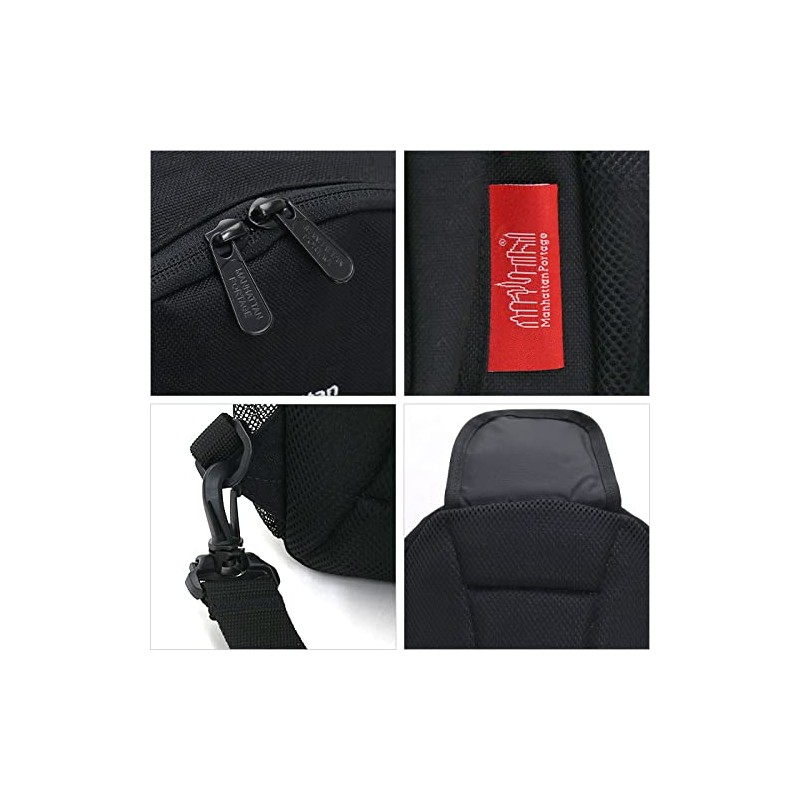 Manhattan Portage Genuine Cobble Hill Sling Bag, Black, Black