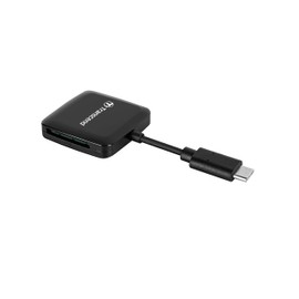 Transcend USB Type-C SD Card Reader for iPhone15 16/iPad/Mac, Android/Tablet/Laptop/Windows/PC/Computer, 2 in 1 Dual Slot Memory/Micro SD Card Reader Supports SD/Micro SD/SDHC/SDXC with Type C Device