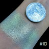 Glittering Shimmer Blue Green Eyeshadow, Metallic Chameleon Duochrome Eye Makeup