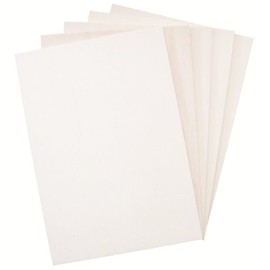 Hagspiel Plywood Tiling, Poplar, 6 mm DIN A4 (30 cm x 21 cm), Blanched (5 Pieces)