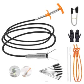 79 Inch Drain Snake Hair Drain Clog Remover, Flexible Sink Snake Drain Cleaner Tool Set, Plumbing Snake for Toilet Sewer Shower Kitchen Bathroom Tub Clogged Hair Removal