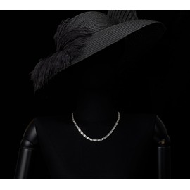 COOLSTEELANDBEYOND Stainless Steel Byzantine Chain Necklace Spiral Link Chain Swirl Design, Stainless Steel, No Gemstone