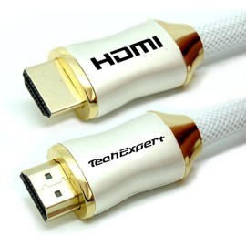 TechExpert HDMI 2.1 cable 8K 4K 120Hz Professional Ultra HD 2160p 1.5m 4.9feet 3D HDR 48GB / Sec eArc white