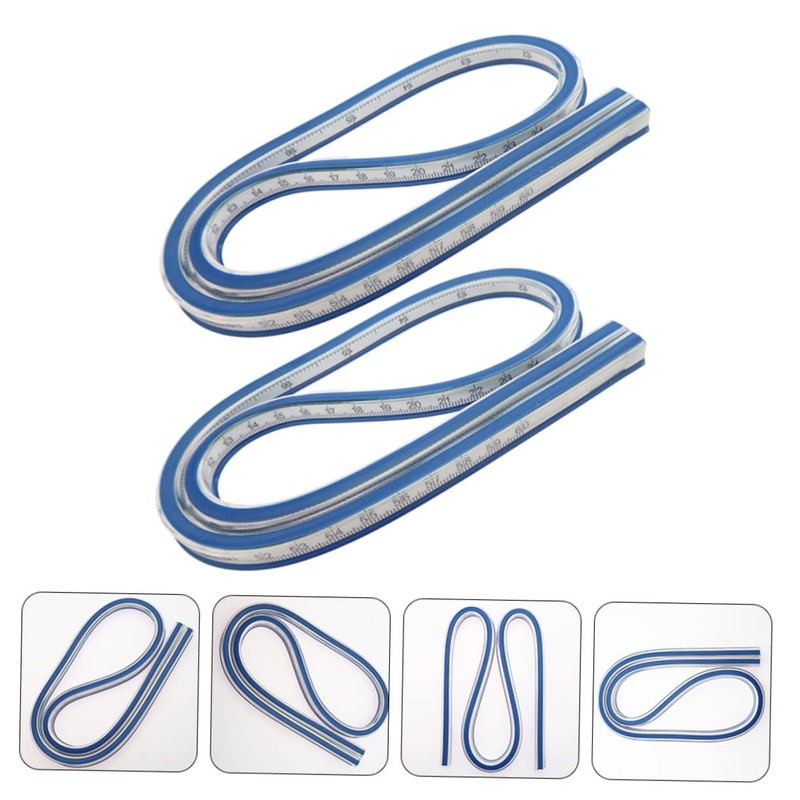 MAGICLULU 2pcs Flexible Curve Ruler Sewing Tailor Measure Tape Soft