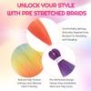 Silk-co Vorgedehntes Flechthaar Easy Braid 1 Stück 66 cm, Pre-Stretched