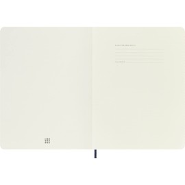 Moleskine - Classic Ruled Paper Notebook - Soft Cover and Elastic Closure Journal - Color Sapphire Blue - Size Extra Large 19 x 25 A4 - 192 Pages