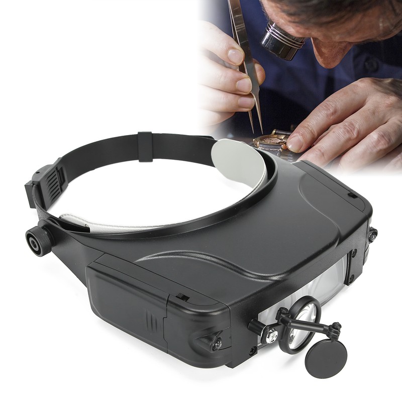 1.5X 3X 9.5X 11X Head Wearing Magnifier Multi Functional LED