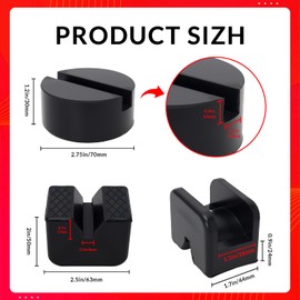 8 Pcs 2 Types Jack Stand Pads, Universal Rubber Rail Pinch Weld Protector, Rubber Jack Pad for Jack Pads Extension and Protection