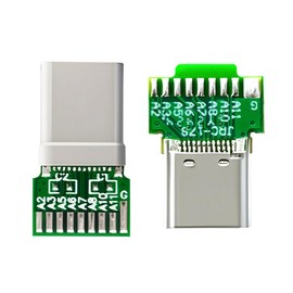 NFHK Connector 2pcs/lot OEM DIY USB-C USB 3.1 Type-C Male & Female Plug Socket Connector Solder Type with PCB