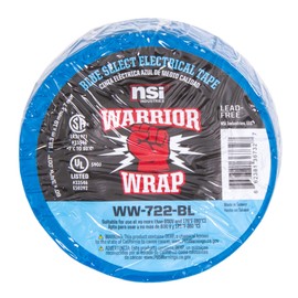 WarriorWrap Select 3/4 in. x 60 ft. 7 mil Vinyl Electrical Tape, Blue