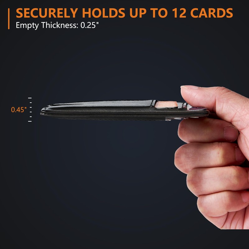 Mayski Slim Minimalist Wallet, Front Pocket Wallets, RFID Blocking, Credit