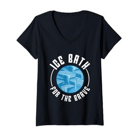 Womens Ice Water Ice Bath for the Brave Ice Bath V-Neck T-Shirt