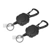 2 PCS Retractable Key Chain High Resiliency 31.5in Frosted Shell