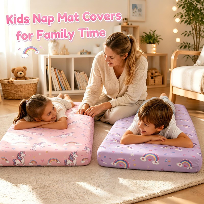 2 Pack Nap Mat Cover for Kindermat, 24” x 48”,