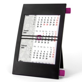 Truento Maritime 3-Month Desk Calendar for 2 Years (2025 & 2026) with Twist Mechanism Black/Purple