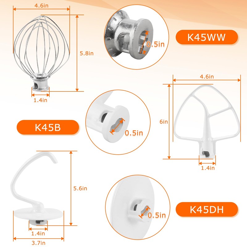 Stand Mixer Attachments 3-Piece Kit -Replace for Kitche.n aid Accessories