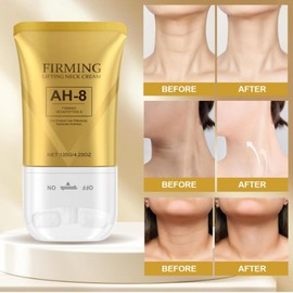 Ah-8 Firming Neck Cream,Neck Firming Cream with Roller,Firm and Lift Neck Cream for Sagging Skin,Fade Fine Lines & Wrinkle,Neck Tightening Cream,Reduce Double Chin & Moisturizing,Tighten and Lift