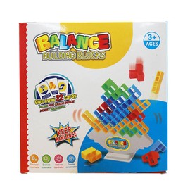 Tetra Tower Balance Stacking Game 48 Pcs, Board Game for 2+ Players Family Games, Parties, Travel, Kids & Adults Team Tower Game w/Storage Bag