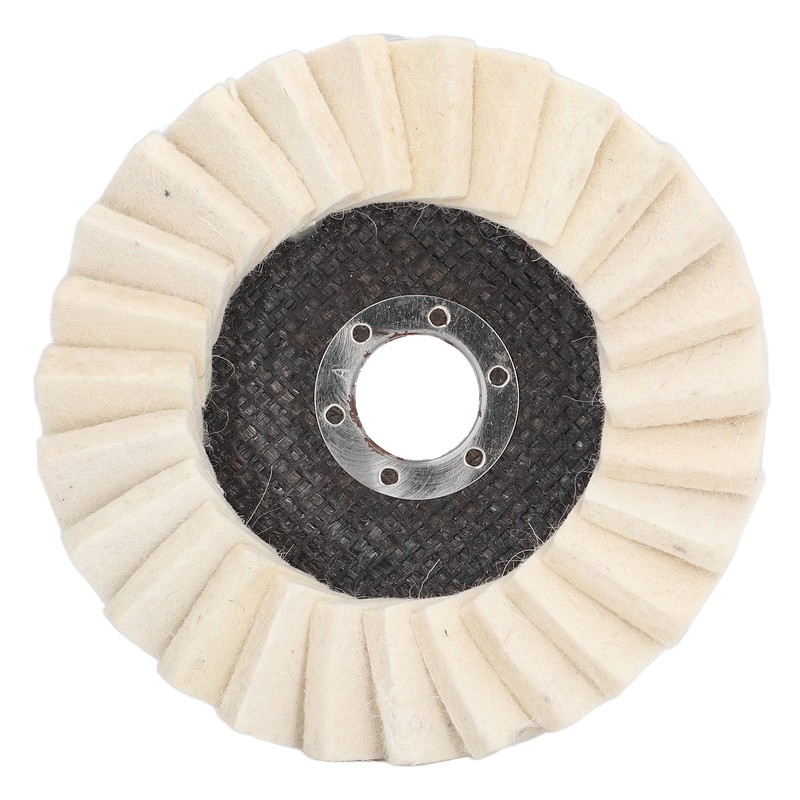 2Pcs 5in Grinding Disc Wave Shape Wool Felt Polishing Wheel