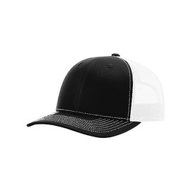 RICHARDSON Recycled Trucker Cap, Adjustable, Black-White