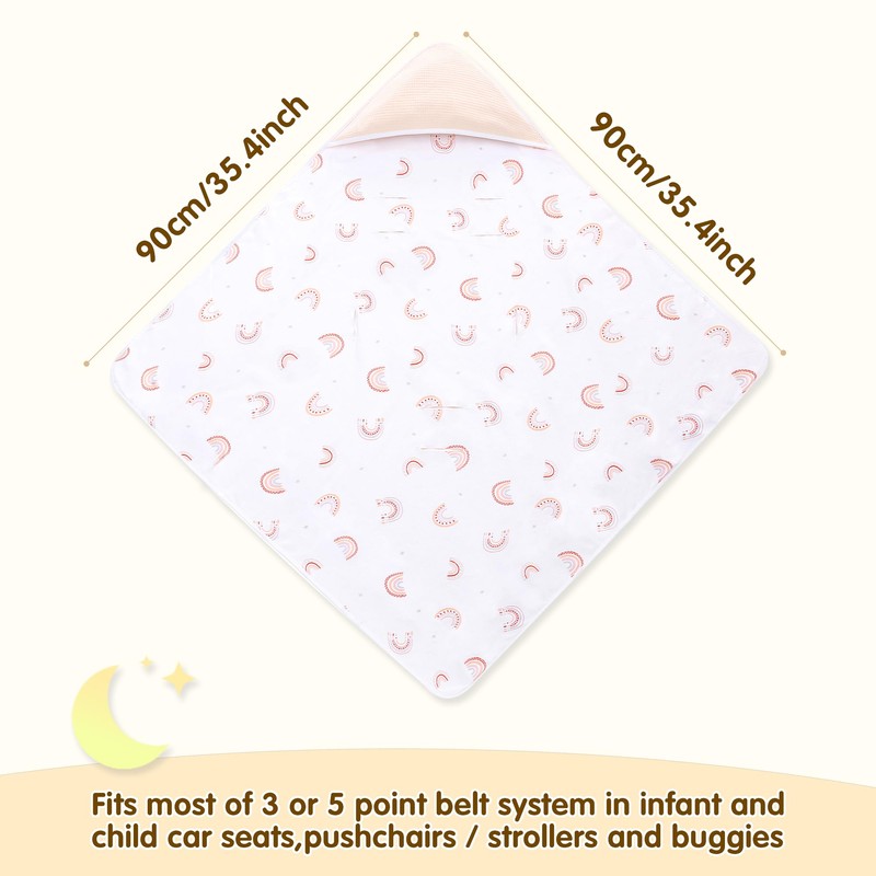 Miracle Baby Car Seat Swaddle Blanket for Babies, Waffle Carseat