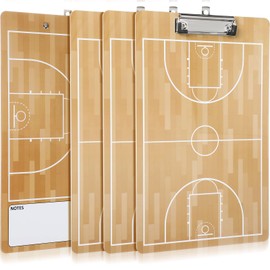 Sabary 3 Pcs Basketball Coaching Clipboard Dry Erase Coaching Board Full and Half Court Basketball Coaching Equipment Referee Marker Boards for Sports Training