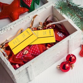 VALICLUD Pack of 3 Replica Gold Bar Fake Golden Brick Bars Plastic Gold Bar Decorative Prop Film Stage Pirate Party Novelty Gifts