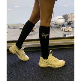 Travel Compression Socks for Women & Men, 20-30 mmHG, Graduated Compression for Flight Travel S