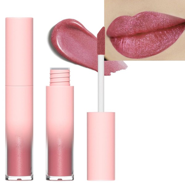 Matte to Glitter Liquid Lipstick Lip Makeup,Diamond Shiny Mauve Dark