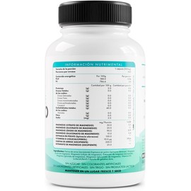 Mantra Nutrition COMPLEJO DE MAGNESIO 365 Cápsulas — Formuladas : Citrato de Magnesio Glicinato Magnesio Glu ato de Magensio y Óxido de Magnesio Mezcla de Magnesios Para Todo Un Año Calidad Premium