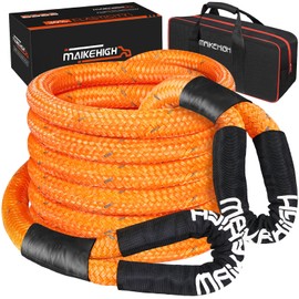 MAIKEHIGH 1-1/8" x 30ft Kinetic Recovery Rope, 56,000LBS Heavy Duty Offroad Recovery Strap (Reflective), 30+% Elasticity Vehicle Tow Rope for Trucks 4WD Pickup Tractor Car SUV ATV UTV